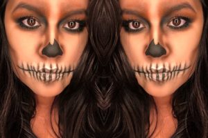 Easy Skull Halloween Makeup